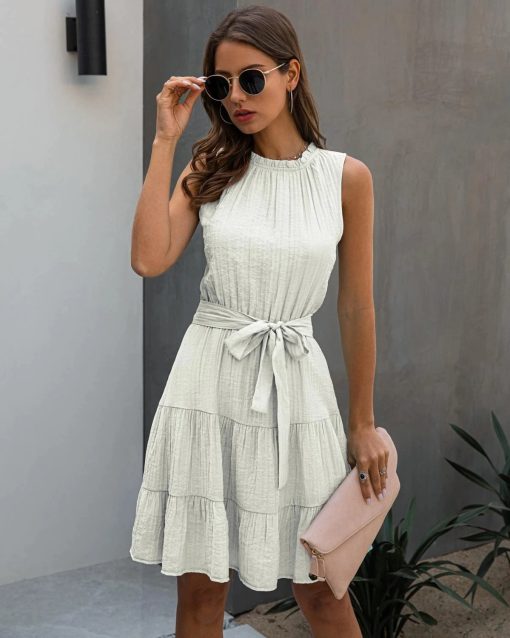 2021 Mini SundressDresses2021-Summer-Sweet-Pleated-Dress