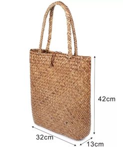 Shopping Bamboo BagHandbagsFashion-Women-Summer-Straw-Large-1
