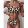 Leopard Print Bikini SetSwimwearsHigh-Waist-Bikini-2021-Leopard-B