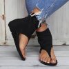 Flip Flop Zipper Gladiator SandalShoesLadi-es-Sandals-Clip-Toe-Flat-Wom