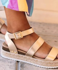 Buckle Strap Gladiator SandalShoesSummer-Women-Platform-Sandals-Ca