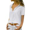Solid Color Office ShirtTopsLady-Work-W.-ear-Shirt-Women-Solid