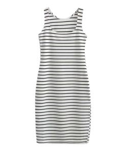 Stripe Print Sleeveless Mini DressDressesNew-Casual-summer-dr-ess-Women-St