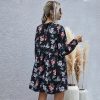 Floral Mini DressDresses2021-New-Autumn-Winter-Fashion-F