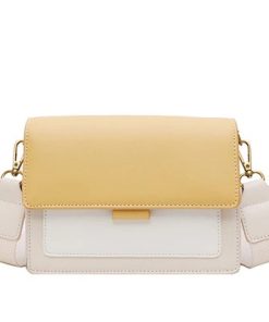 Contrast Color Leather Crossbody HandbagHandbagsContrast-color-Leather-Crossbody