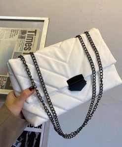 PU Leather Messenger BagHandbagsNew-Casual-Chain-Crossbody-Bags-3