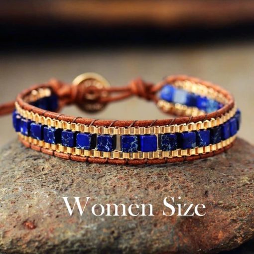 Turquise Stones Gold Chain BraceletJewelleriesNew-Women-Wrap-Bracelets-Turquis