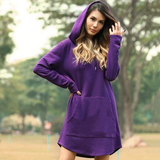 Plus Size Pullover Hoodie DressDresses2021-Ne.-w-Autumn-Long-Hoodies-Wom