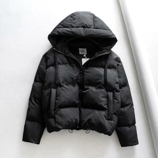 Thick Warm Hooded JacketTopsCotton-Padded-Jack-et-Winter-Hood