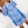 Fashion Lace DressTopsLace-flower-w-omen-Dress-Elegant