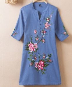 Embroidered Vintage ShirtTopsSummer-Womens-Tops-and-blouses-2