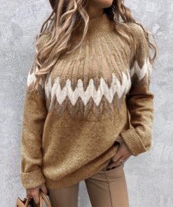 Stunning Warm Knitted SweaterTopsSweater-W.-omen-2021-New-Arrival-L
