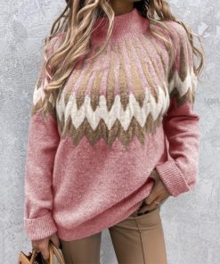 Stunning Warm Knitted SweaterTopsSweater-Wo-men-2021-New-Arrival-L