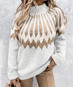 Stunning Warm Knitted SweaterTopsSweater-Women-2021-New-Arrival-L-2