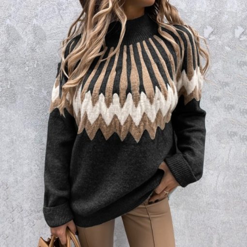 Stunning Warm Knitted SweaterTopsSweater-Women-2021-New-Arrival-L