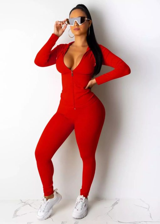 Two Piece TracksuitBottomsTwo-Piece-Sets-Tracksuit-Women-Fe