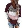 Patchwork Leopard Print Hooded SweaterTopsWome-n-Hooded-Sweater-Knit-Hollow
