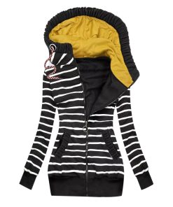 Woman’s Zipper Hooded JacketTopsWomen-Winter-Zip-Jacket-Hooded-C-1