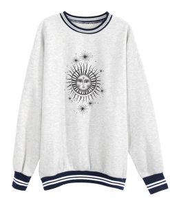 Plus Size Warm SweatshirtTopsPlus-Size-Autu.-mn-Winter-Sun-Star