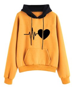 Heartbeat SweatshirtTopsCooeverly-Plus-Size-Hoodie-Women