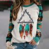 Feather Print SweatshirtTopsVintage-Print-Sweatshirt-Women-A-1