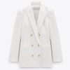 Stunning Elegant Office BlazerTopsmainimage02021-Spring-Autumn-Women-Fashion-White-Pink-Tweed-Blazers-And-Jackets-Chic-Button-Office-Suit-Coat