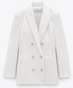 Stunning Elegant Office BlazerTopsmainimage02021-Spring-Autumn-Women-Fashion-White-Pink-Tweed-Blazers-And-Jackets-Chic-Button-Office-Suit-Coat