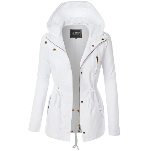Cotton Hooded Women JacketTopsmainimage0New-Fashion-Cotton-Coat-Long-Sleeves-Hooded-Coat-Zip-Jacket-Waist-Collection-Casual-Sport-Women-Clothes