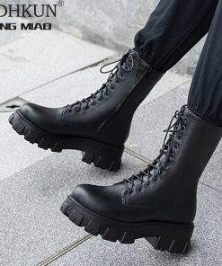 Winter Warm Long Leather BootBootsmainimage0Winter-New-Women-Casual-Boots-Fashion-Warm-Boots-Top-Quality-Pu-Leather-Platform-Military-Boots-Size