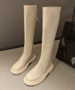 High Quality Waterproof Long BootsBootsmainimage12022-Winter-Long-Brand-Women-s-Boots-Knee-High-Luxury-Chelsea-Chunky-Platform-Shoes-Ytmtloy-Zipper