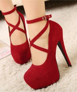 Cross-Tied Ankle Strap Party SandalShoesmainimage1Shoes-Woman-Pumps-Cross-Tied-Ankle-Strap-Wedding-Party-Shoes-Platform-Dress-Women-Shoes-High-Heels