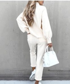 Solid Color Stunning 2 Piece TracksuitBottomsmainimage1Women-s-Tracksuit-2-Piece-Sets-Autumn-Solid-Fashion-Casual-Outfits-Long-Sleeve-Tops-High-Waist