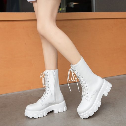 Winter Warm Long Leather BootBootsmainimage2Winter-New-Women-Casual-Boots-Fashion-Warm-Boots-Top-Quality-Pu-Leather-Platform-Military-Boots-Size