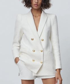 Stunning Elegant Office BlazerTopsmainimage32021-Spring-Autumn-Women-Fashion-White-Pink-Tweed-Blazers-And-Jackets-Chic-Button-Office-Suit-Coat