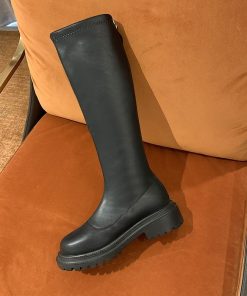 High Quality Waterproof Long BootsBootsmainimage32022-Winter-Long-Brand-Women-s-Boots-Knee-High-Luxury-Chelsea-Chunky-Platform-Shoes-Ytmtloy-Zipper