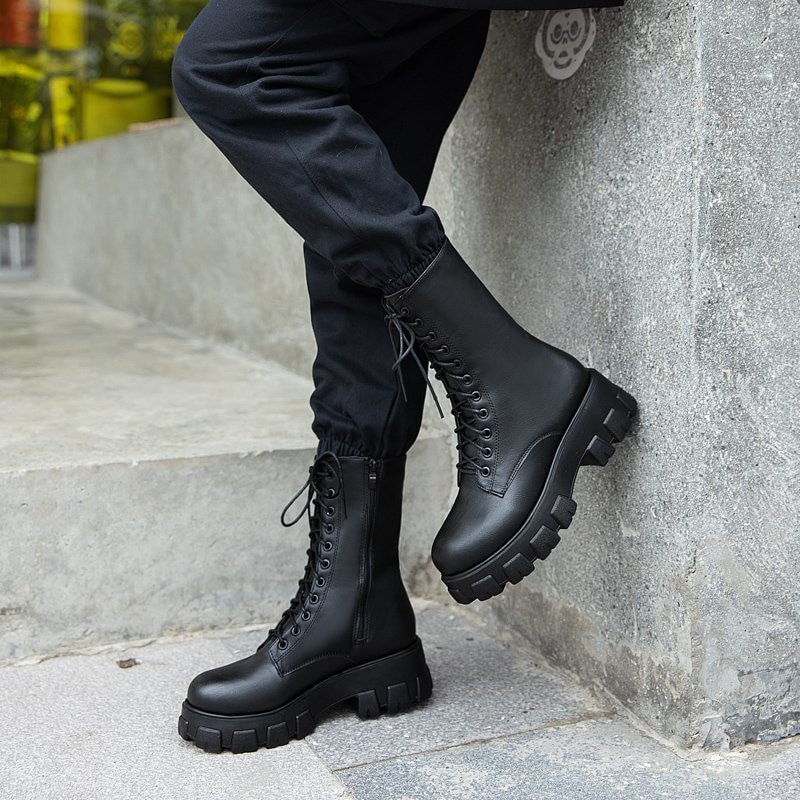 Winter Warm Long Leather Boot – Miggon