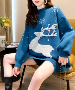 Vintage Korean Christmas SweaterTopsvariantimage0Cheap-wholesale-2021-spring-autumn-new-fashion-casual-warm-nice-women-Sweater-woman-female-OL-vintage