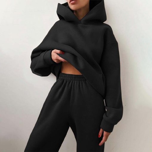 Two Piece Oversized TracksuitBottomsvariantimage0Women-s-Tracksuit-Suit-Autumn-Fashion-Warm-Hoodie-Sweatshirts-Two-Pieces-Oversized-Solid-Casual-Hoody-Pullovers