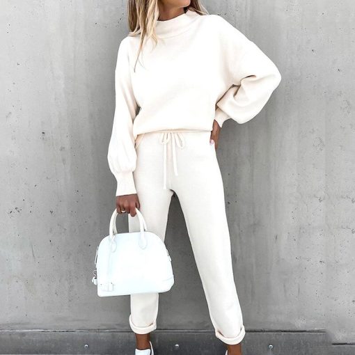 Solid Color Stunning 2 Piece TracksuitBottomsvariantimage1Women-s-Tracksuit-2-Piece-Sets-Autumn-Solid-Fashion-Casual-Outfits-Long-Sleeve-Tops-High-Waist