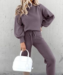 Solid Color Stunning 2 Piece TracksuitBottomsvariantimage4Women-s-Tracksuit-2-Piece-Sets-Autumn-Solid-Fashion-Casual-Outfits-Long-Sleeve-Tops-High-Waist