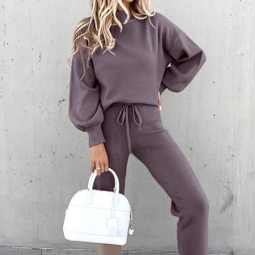 Solid Color Stunning 2 Piece TracksuitBottomsvariantimage4Women-s-Tracksuit-2-Piece-Sets-Autumn-Solid-Fashion-Casual-Outfits-Long-Sleeve-Tops-High-Waist