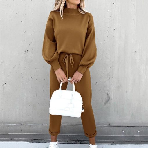 Solid Color Stunning 2 Piece TracksuitBottomsvariantimage5Women-s-Tracksuit-2-Piece-Sets-Autumn-Solid-Fashion-Casual-Outfits-Long-Sleeve-Tops-High-Waist