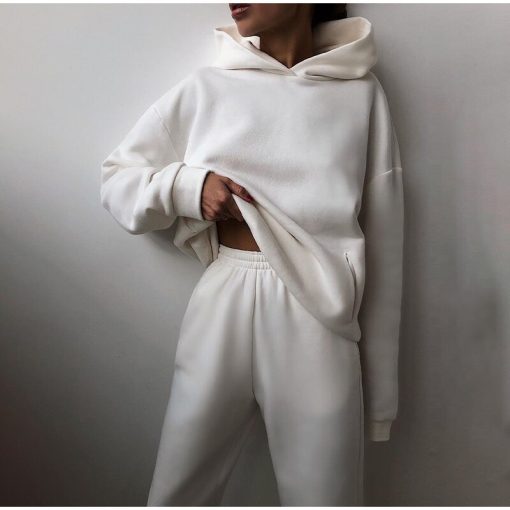 Two Piece Oversized TracksuitBottomsvariantimage7Women-s-Tracksuit-Suit-Autumn-Fashion-Warm-Hoodie-Sweatshirts-Two-Pieces-Oversized-Solid-Casual-Hoody-Pullovers