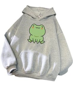 Women’s Frog Hoodie | Sweatshirt – BlackFrog-Hoodie-Vintage-Harajuku-Wom-1