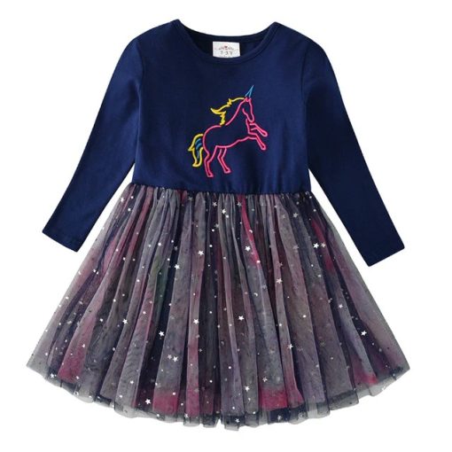 Cute Baby Girl Star DressKidsKids-Autumn-Winter-Dresses-for-G-1
