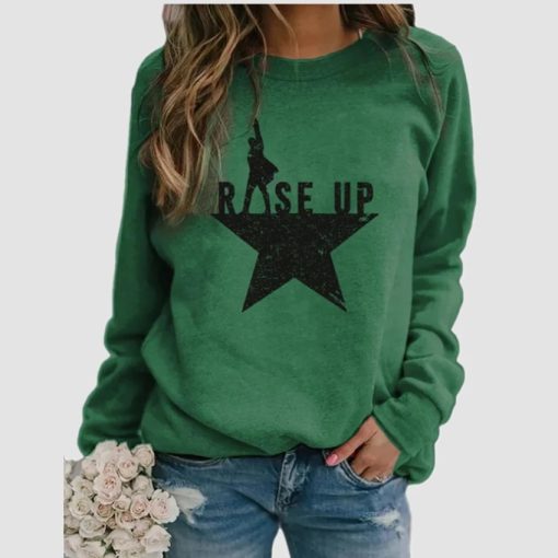 Stars Print Warm TopsTopsStars-Print-Sweatshirts-Women-Lo