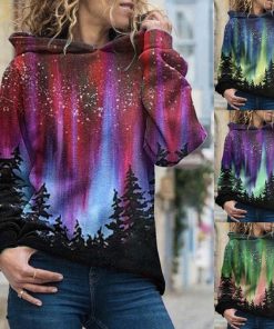 Women’s Forest Print Warm SweatshirtTopsmainimage0Autumn-and-Winter-New-Women-s-Tops-T-Shirts-Printed-Sweatshirt-Hoodie-Mountain-Forest-Print-Long