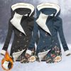 Cotton-Padded Plush Warm JacketTopsmainimage0Fashion-Velvet-Women-Cotton-padded-Jacket-Plush-Hooded-Fur-Collar-Winter-Coat-Warm-Parka-Oversized-Manteau