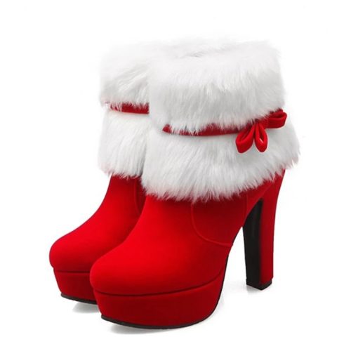 High Heel Ankle Christmas BootsBootsmainimage0Winter-Women-Boots-Christmas-Ankle-Boots-High-Heels-Ladies-Shoes-Femme-Warm-Short-Boots-Red-Black