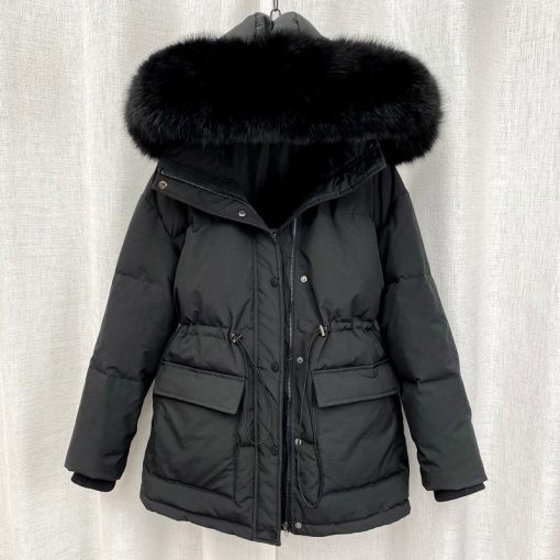 Cotton Padded Fur Parka CoatTopsmainimage12021-Cotton-Padded-Fur-Parka-New-Big-Fur-Collar-Down-Winter-Jacket-Women-Thick-Warm-Parkas